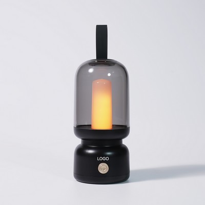 Vintage LED Camping Lantern Rechargeable Retro Ambient Table Lamp Portable Handheld Night Light