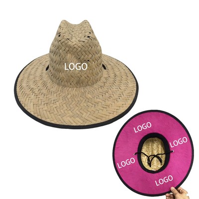 Lifeguard Beach Sun Straw Hat