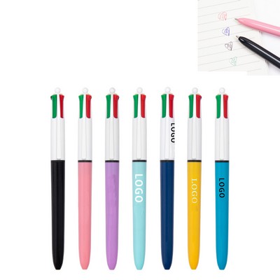 4-Color Ballpoint Pen Multi Colored Pens In One