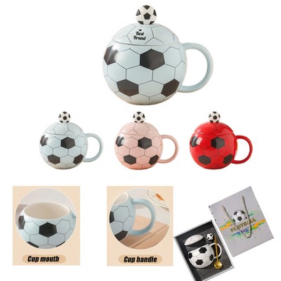 Ceramic Soccer Mug Cup Gift Set
