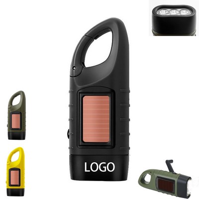 Hand Crank Solar Powered Flashlight