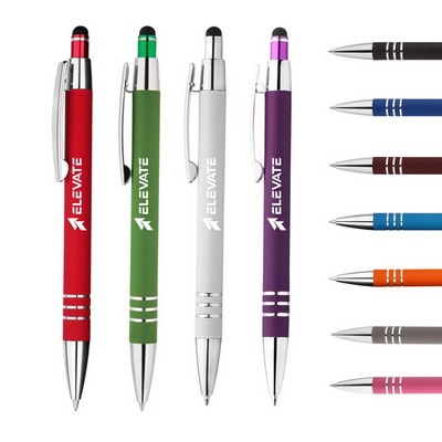 Soft Touch Metal Pens With Stylus