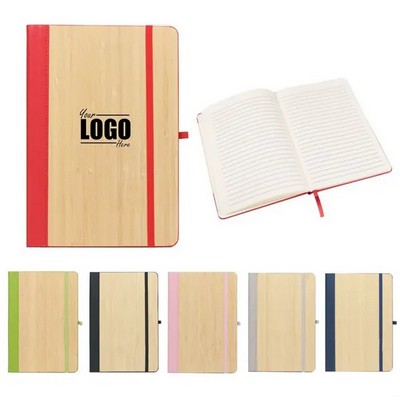 A5 Bamboo & PU Cover Journal Notebook