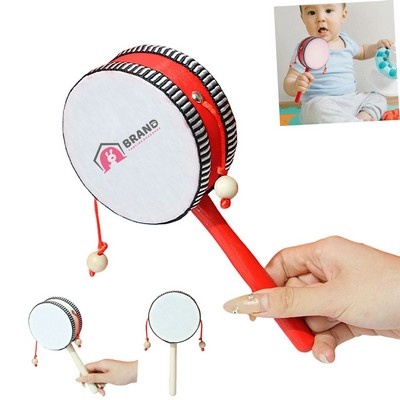 Wooden Rattle Drum Toy for Children