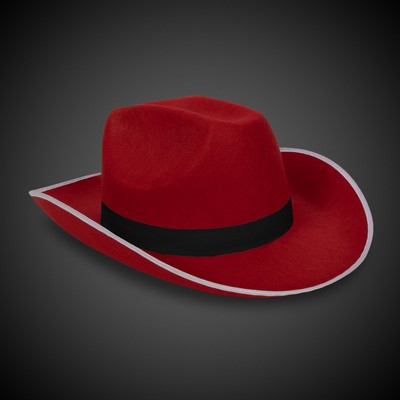 Red Cowboy Hat with Black Band(Imprinted)