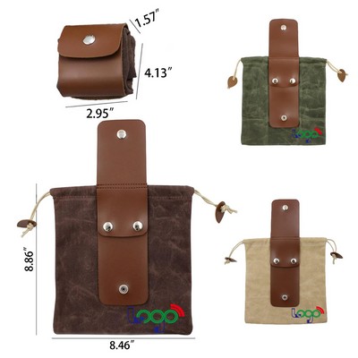 Canvas Collapsible Camping Foraging Pouch
