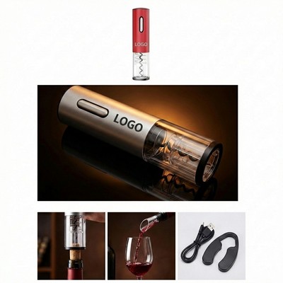 Electric Wine Opener Automatic Corkscrew Remover w/ Foil Cutter for Home Kitchen Party Wedding