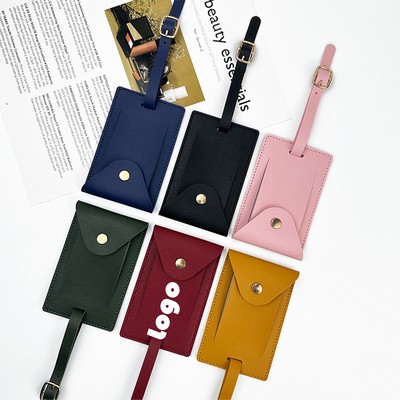 PU Leather Privacy Protection Card Holder Suitcase Tag