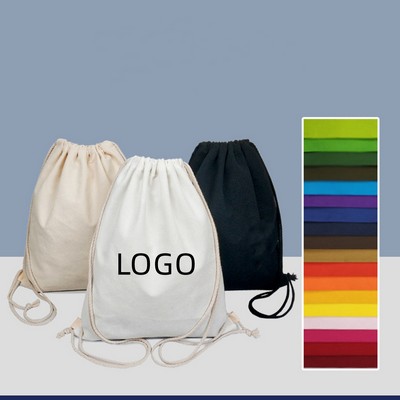 Canvas Drawstring Backpack Bag
