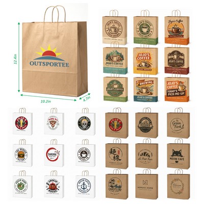 120GSM Kraft Paper Shopping Bag Twisted Handle