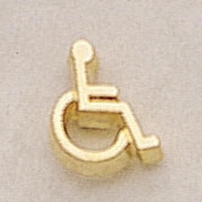 Handicap Symbol Marken Design Cast Lapel Pin (1/2")