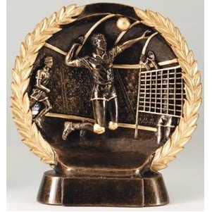 High Relief Male Volleyball Award - 7 1/2"