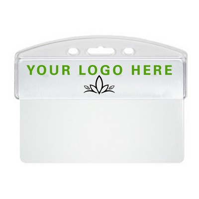 Holder - Rigid - Horizontal - Half Card asi47204: OUTER- 3.55" X 1.32" INSERT- 3.37" X n/a