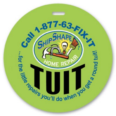 Full Color Write On Tag (Circle 4")