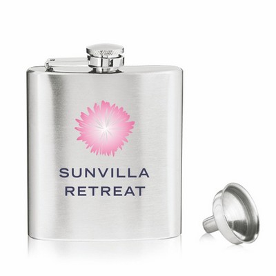 True® 6oz Stainless Steel Flask