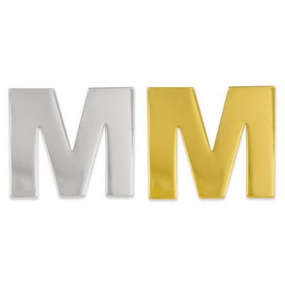 Letter "M" Lapel Pin - Gold or Silver