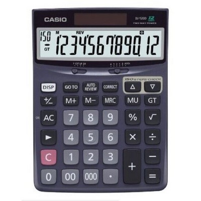 Casio DJ120D Solar Plus & Big Display Calculator