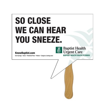 Thought Caption Sandwiched Hand Fan