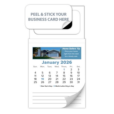 12-Month Tear-Off Magnetic Calendar (Real Estate) - Jan. 2026 w/Cover