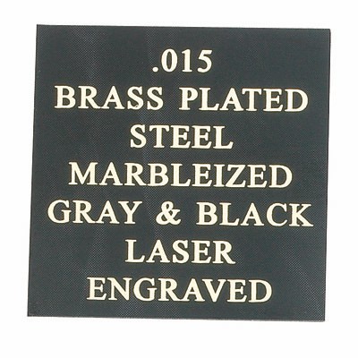 Marbled Gray/Black Brass Plated Steel Engraving Sheet Stock (12"x24")