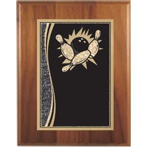 Cherry Plaque 6" x 8" - 4" x 6" "Bowling" Plate - Headline Design