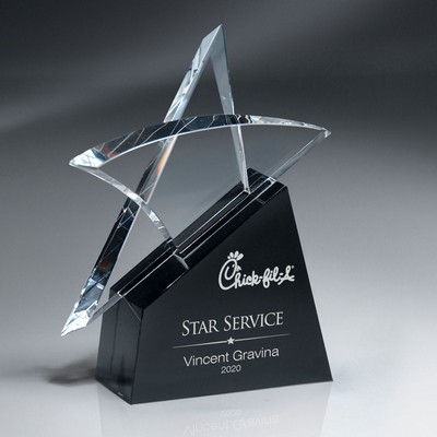 Optic Crystal Erupting Star Award (Large)