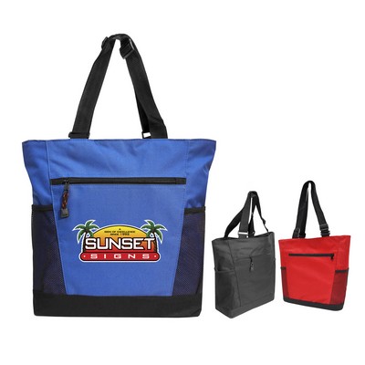 Adjustable Handle Zipper Tote