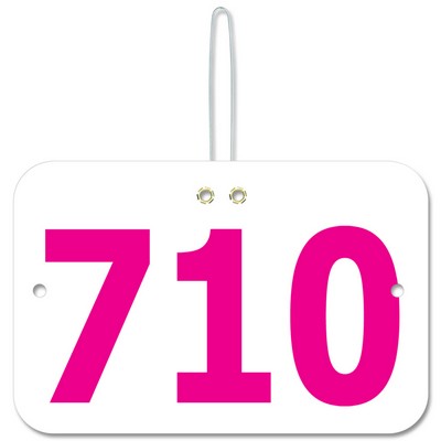 Stock Indurotec™ Large Rectangular Exhibitor Numbers w/Hook (8 1/16"x5 5/16")