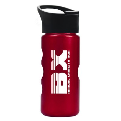 22 Oz. Mini Peak Metalike Bottle w/Pop-Up Sip Lid