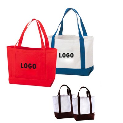 16.5" Canvas Boat Tote - Durable Beach & Market Bag