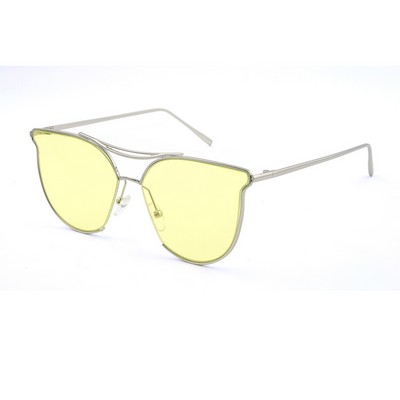 Sunglasses - Yellow Lenses - Silver Frames