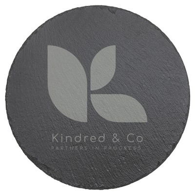 9¾" Round Slate Decor with Foam Pads