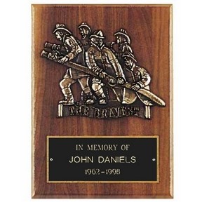Wexford Series "The Bravest" American Walnut Plaque