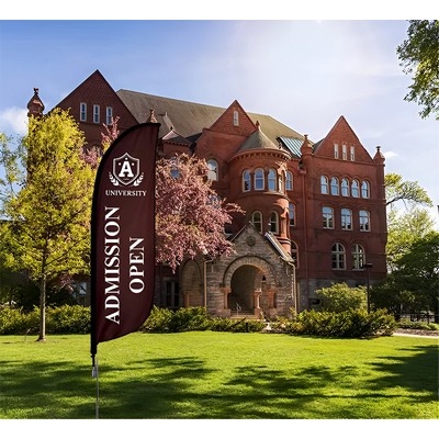 2.25' x 11.5' Feather Flag Single Sided Package w/Cross Base