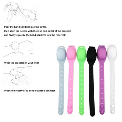 Silicone Sanitizer Holder Bracelet w/Bottle