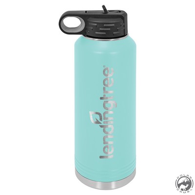 Powder Coated Teal Travel Water Bottle