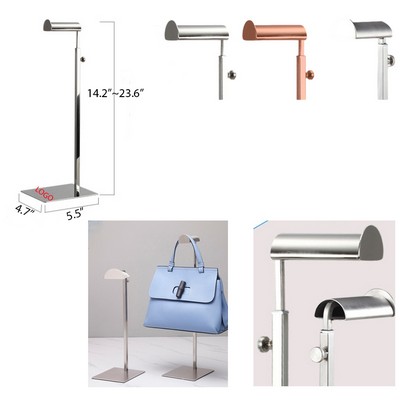 Adjustable Metal Handbag Rack Tabletop Handbag Purse Display Stand Single Hook Bag Stand Holder