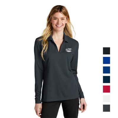 Nike Women's Dri-FIT Micro Pique 2.0 Long Sleeve Embroidered Polo