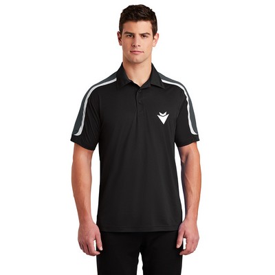 Sport-Tek Tricolor Shoulder Micropique Sport-Wick Embroidered Polo