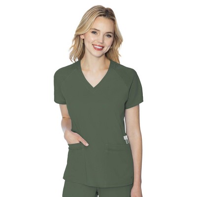 Med Couture - MC Touch - Women's 6-Pocket Raglan Sleeve Top