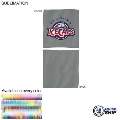 48 Hr Quick Ship - Colored Microfiber Dri-Lite Terry Rally, Sports, Skate Towel, 15x15, Sublimated
