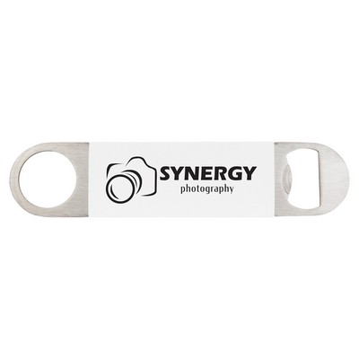 White Silicone & Stainless Steel Bottle Openers