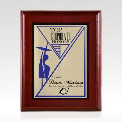 Edgement - Cherry Plaque w/ Gold Plate 8x10