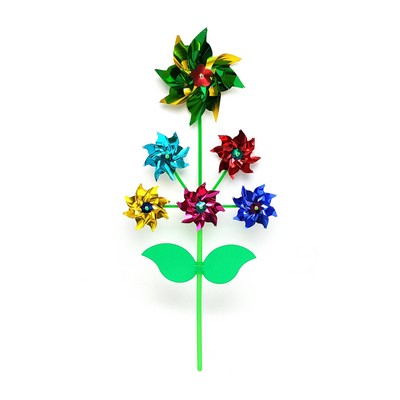 Six Wheeled Sequins with Pinwheel