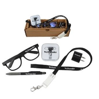 Tech Essentials Kit with Wall Charger, 3-in-1 Cable & Blue Light Glasses