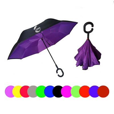 MOQ 50pcs C Handle Inverted Umbrella