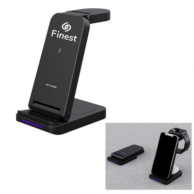 15W Qi Fast 3" 1 Foldable Magnetic Wireless Charger