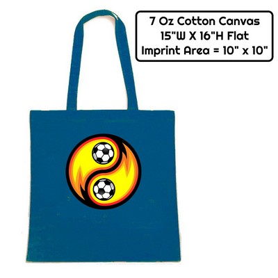 Sublimation 7 oz Poly Canvas Tote Bag - 15" x 16" x