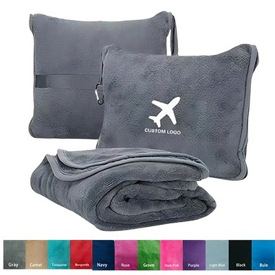 Travel Airplane Blanket Pillow 2" 1