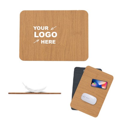 Multi Wood Wireless Charging Mouse Pad
